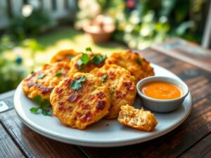 Bolinho de Grão-de-Bico Assado com Ervas