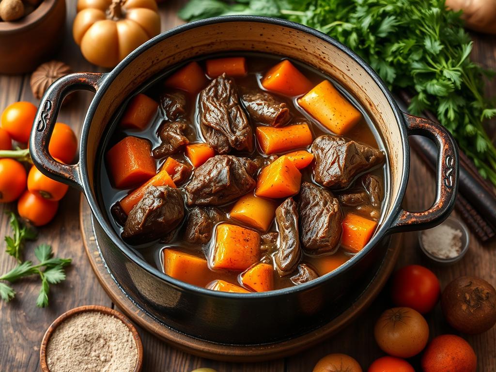 Carne de Panela com Batatas e Cenouras