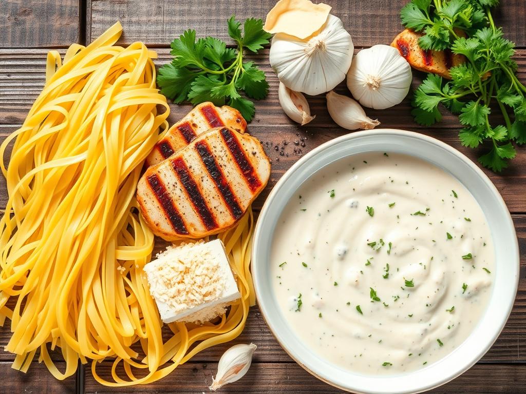 ingredientes fettuccine alfredo